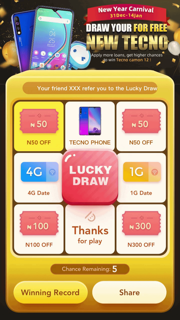 lucky draw operation example